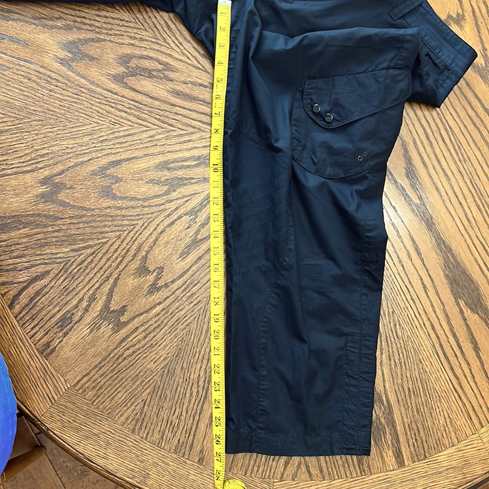 Ralph Lauren L-RL Active Black Cargo Cropped Cotton Pants Size 16 - Picture 7 of 10